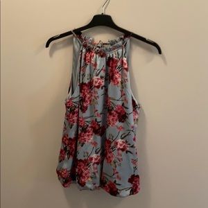 Sleeveless Floral Blouse